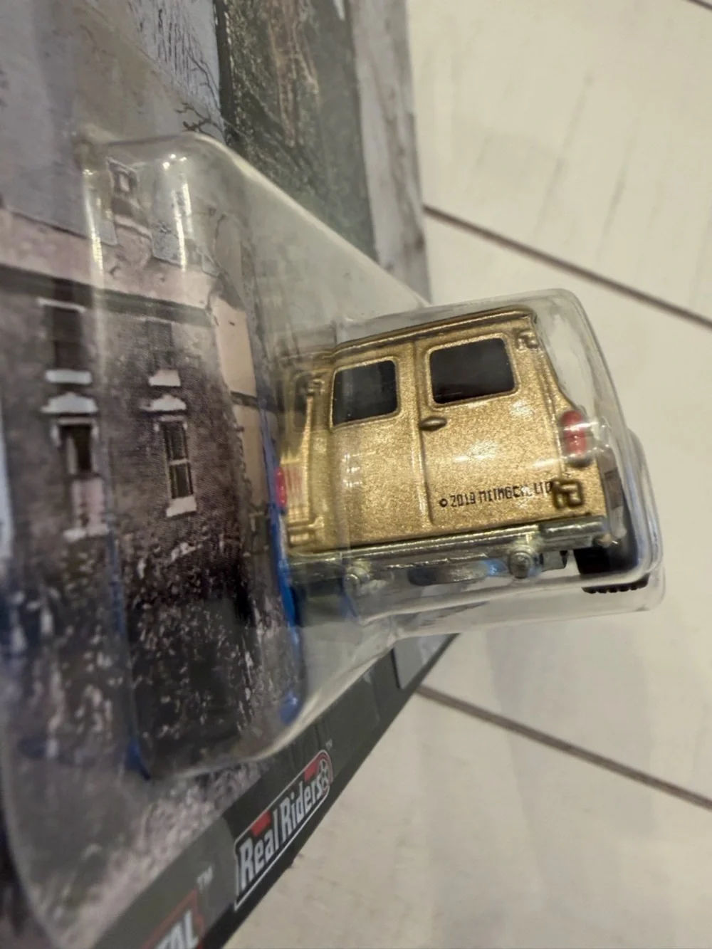 Led Zeppelin Hot Wheels '67 Austin Mini Van Toy Car -Metallic Gold with Graphics